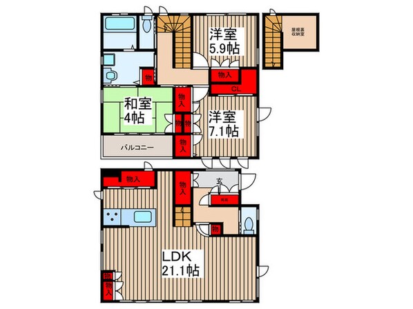 上木崎8丁目戸建の物件間取画像